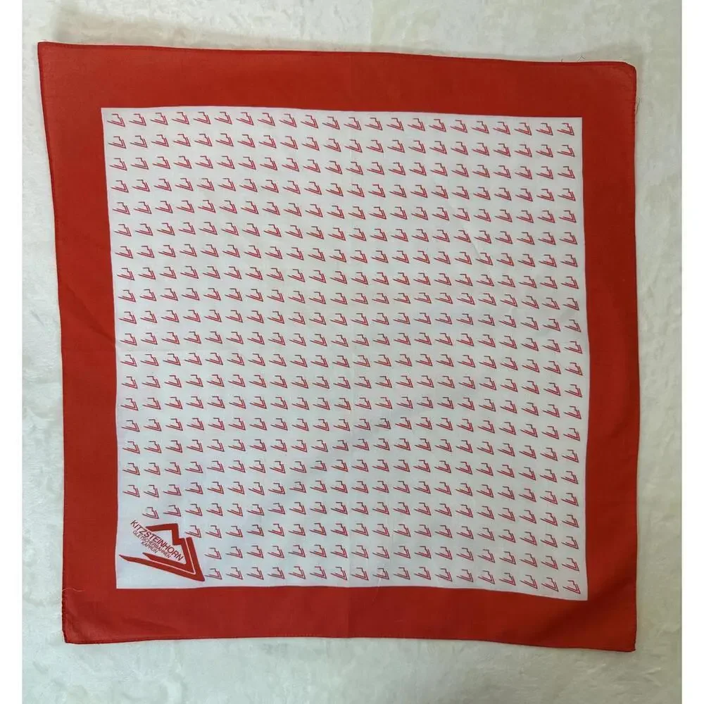 20” VTG Kitzsteinhorn Kaprun Alpine Cotton Bandana Scarf